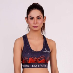 Fire Leaflet Sports Bra